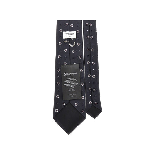 SAINT LAURENT Silk jacquard necktie