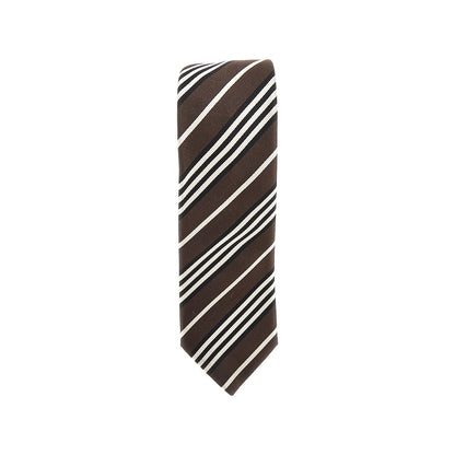 SAINT LAURENT Striped silk necktie
