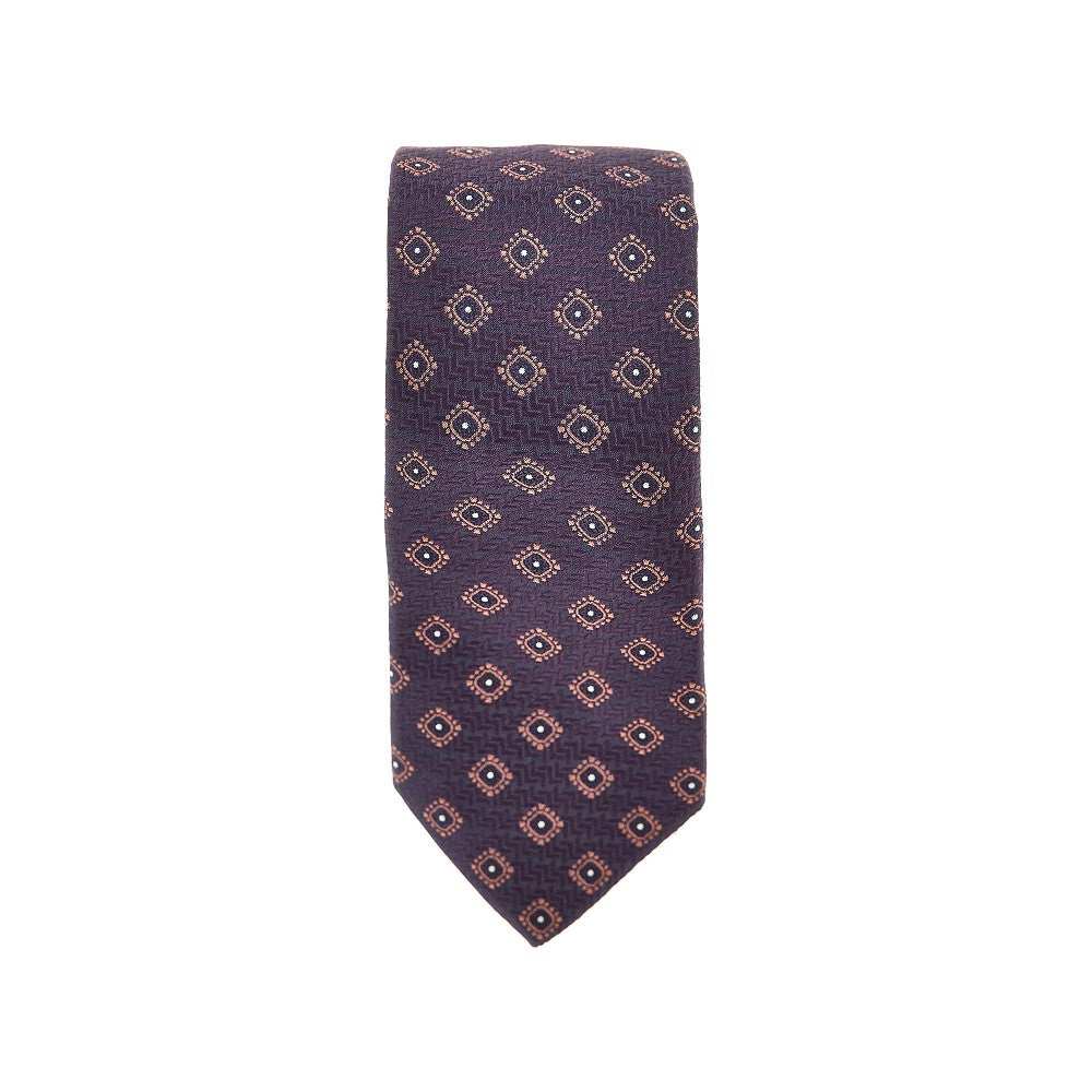 BRUNELLO CUCINELLI Jacquard silk necktie