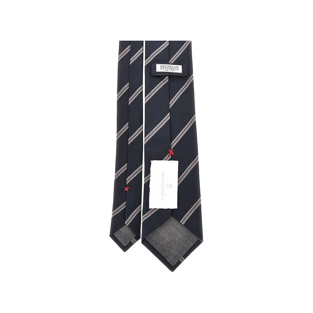 BRUNELLO CUCINELLI Jacquard silk necktie