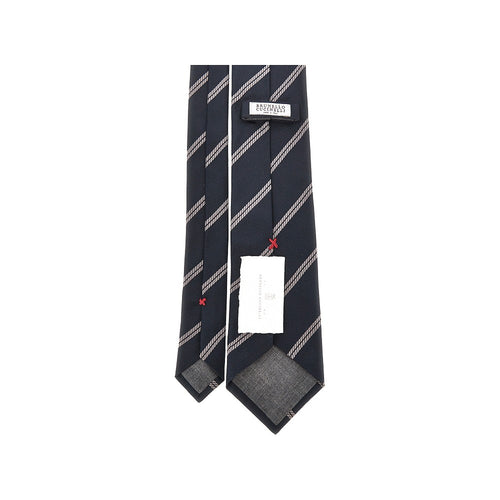 BRUNELLO CUCINELLI Jacquard silk necktie
