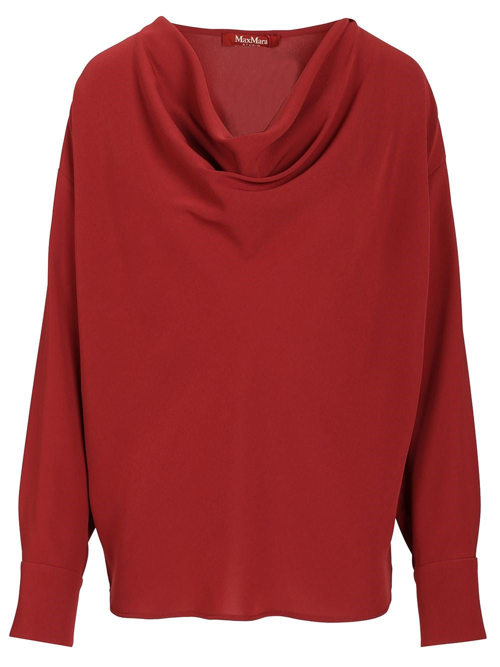 Studio Max Mara Lightweight Technical Cady Blouse - Bordeaux