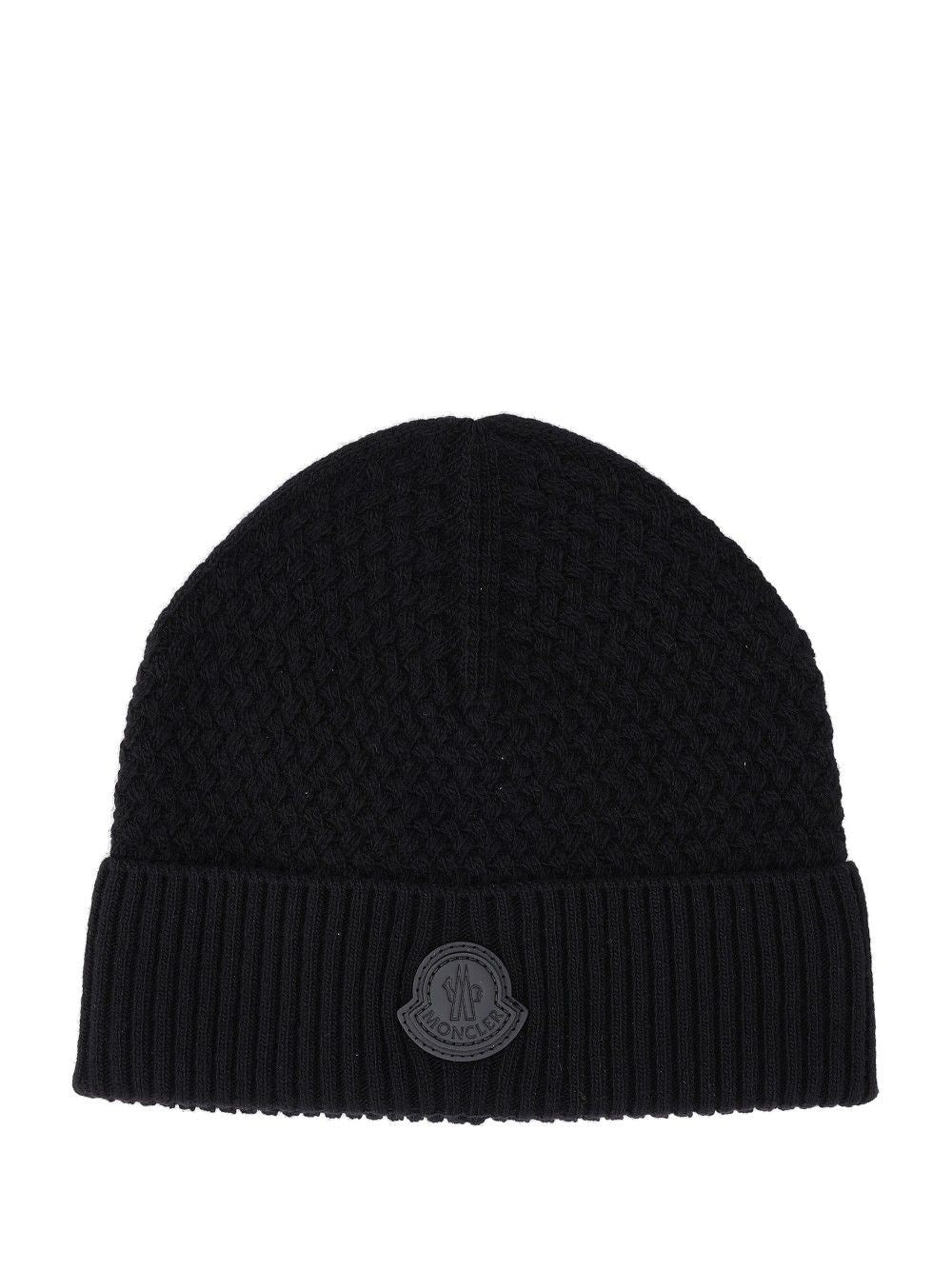 Moncler Logo Hat - Black