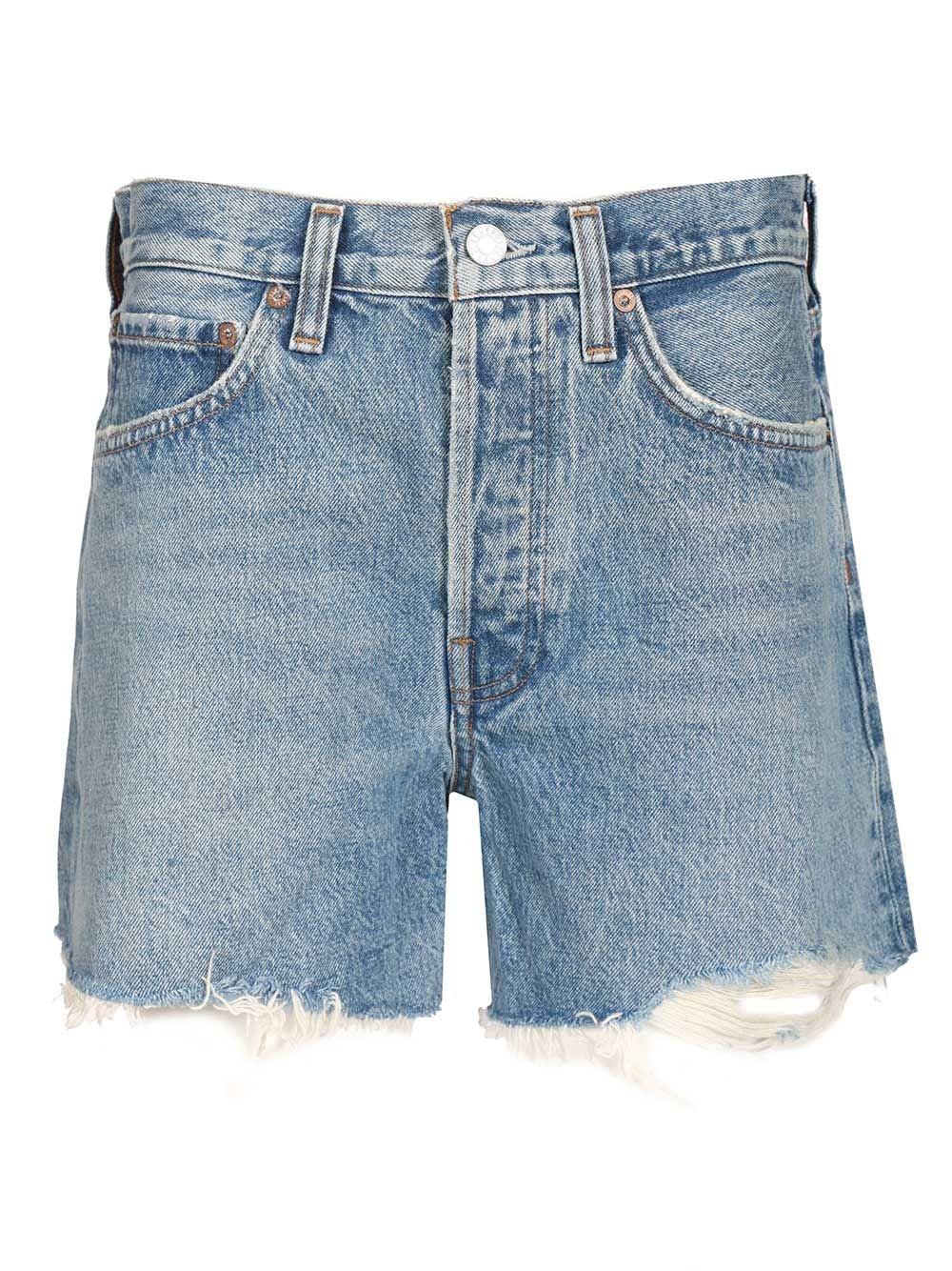 Agolde Parker Long Shorts - Blue