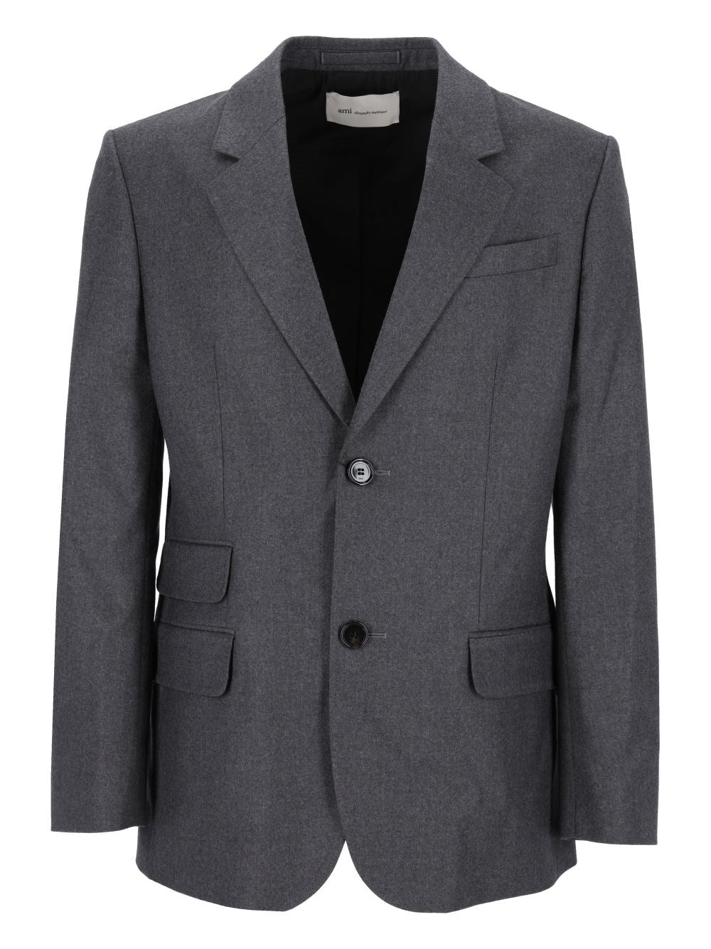 Ami Single-Breasted Jacket - Grey