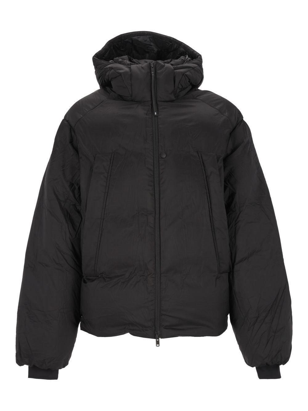Adidas Y-3 Short Down Jacket With Hood - Black