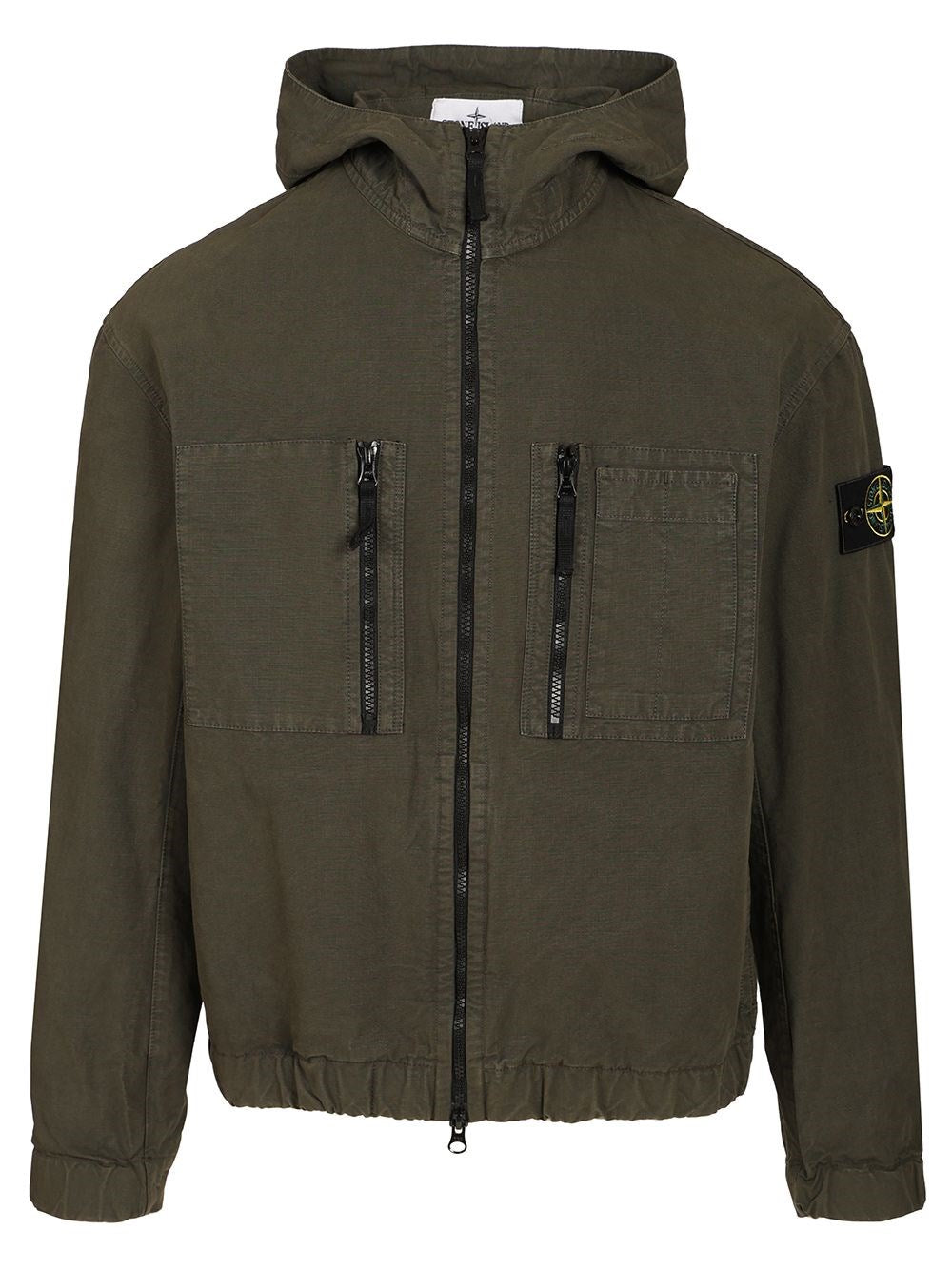 Stone Island Organic Cotton Ripstop Hooded Overshirt - Grey