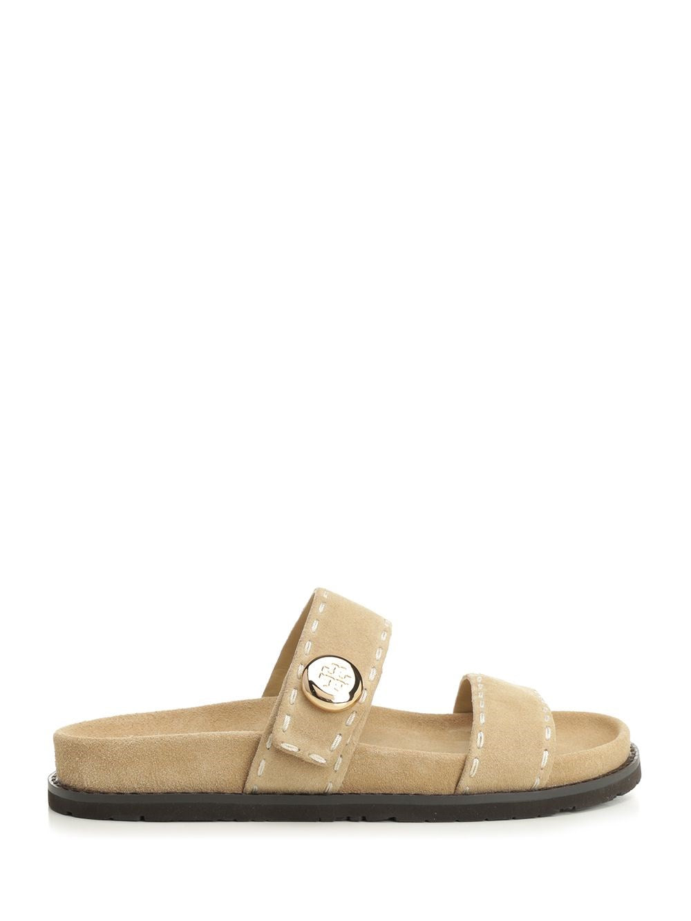 Tory Burch Romy Slider Sports Sandal - Beige