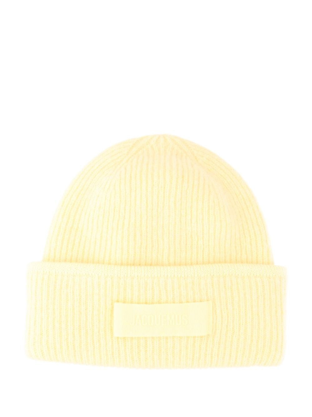 Jacquemus "Le Bonnet" Alpaca Hat - Yellow