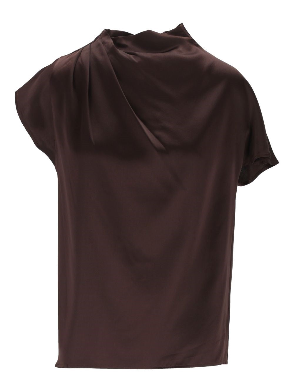 Staud "Davina" Silk Top - Brown