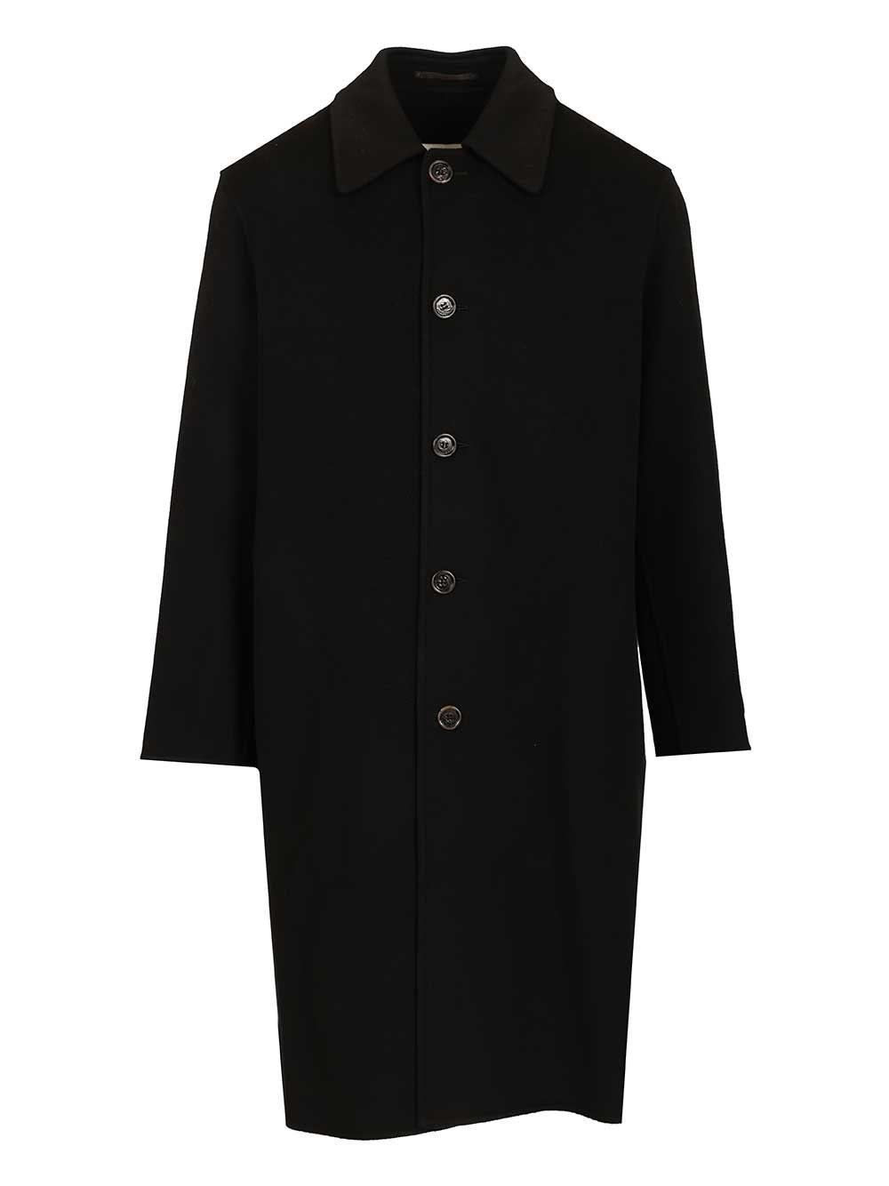 Mm6 Maison Margiela Wool Coat - Black