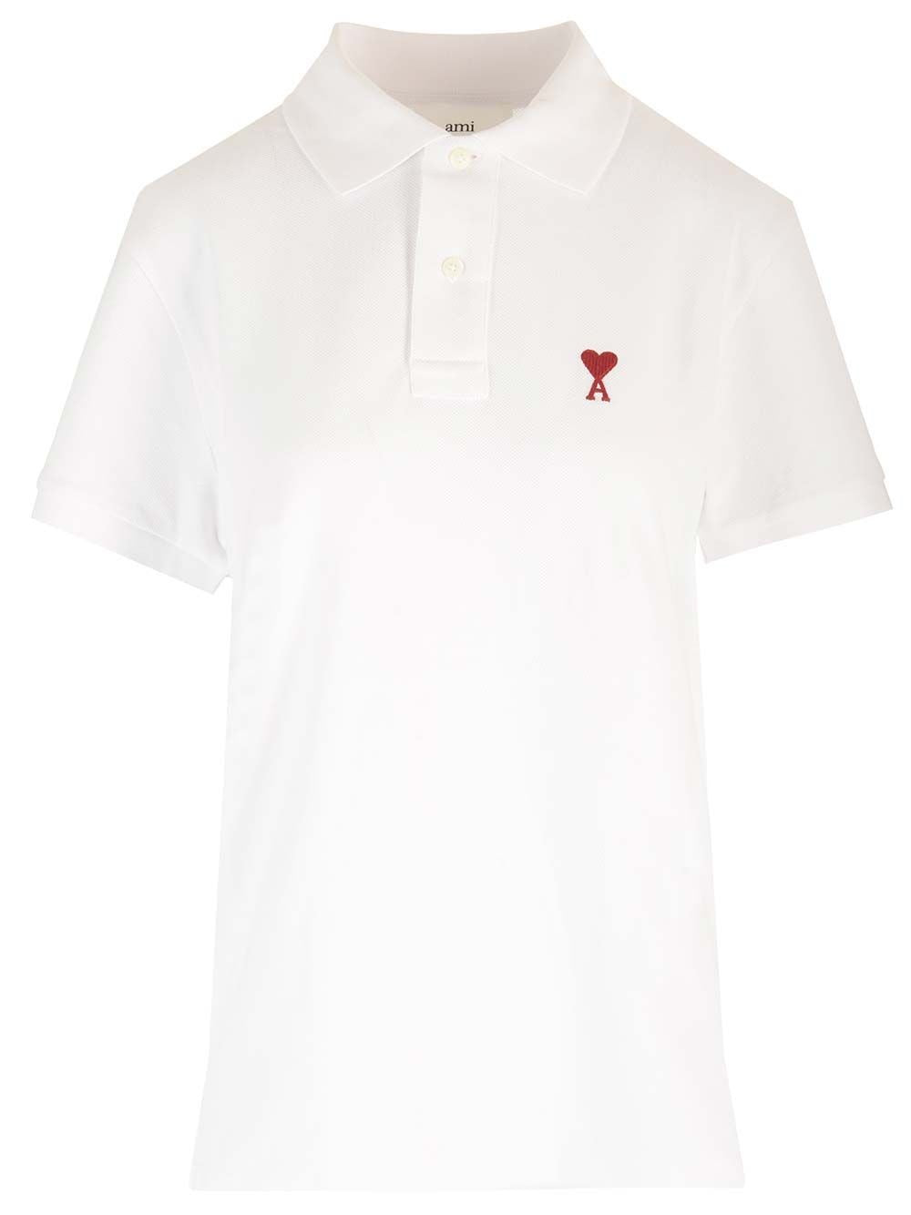 Ami Polo "Ami De Coeur" - White