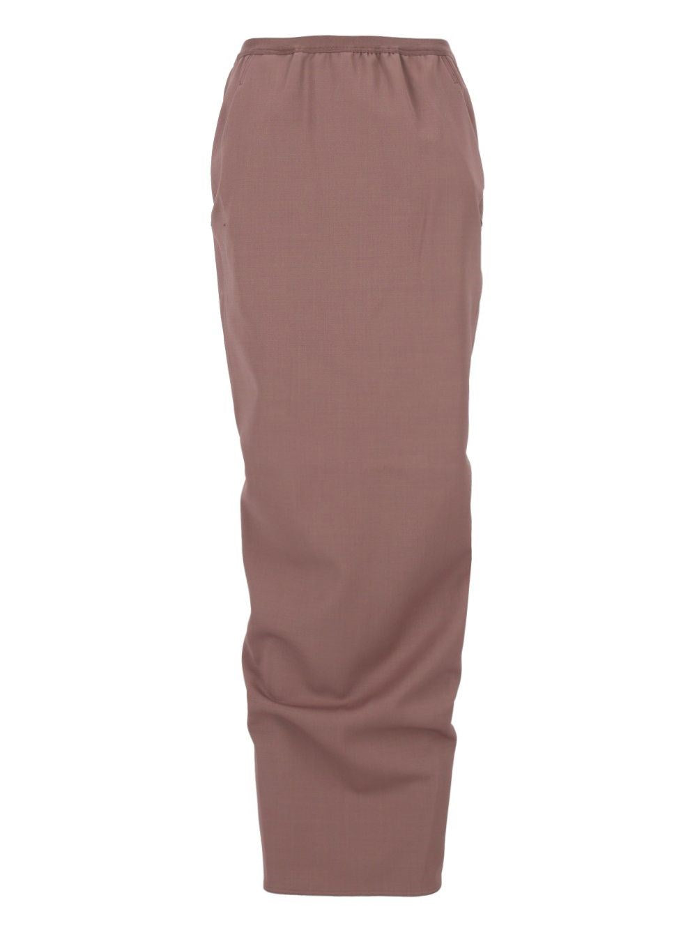 Rick Owens Soft Pillar Stretch Wool Long Skirt - Viola