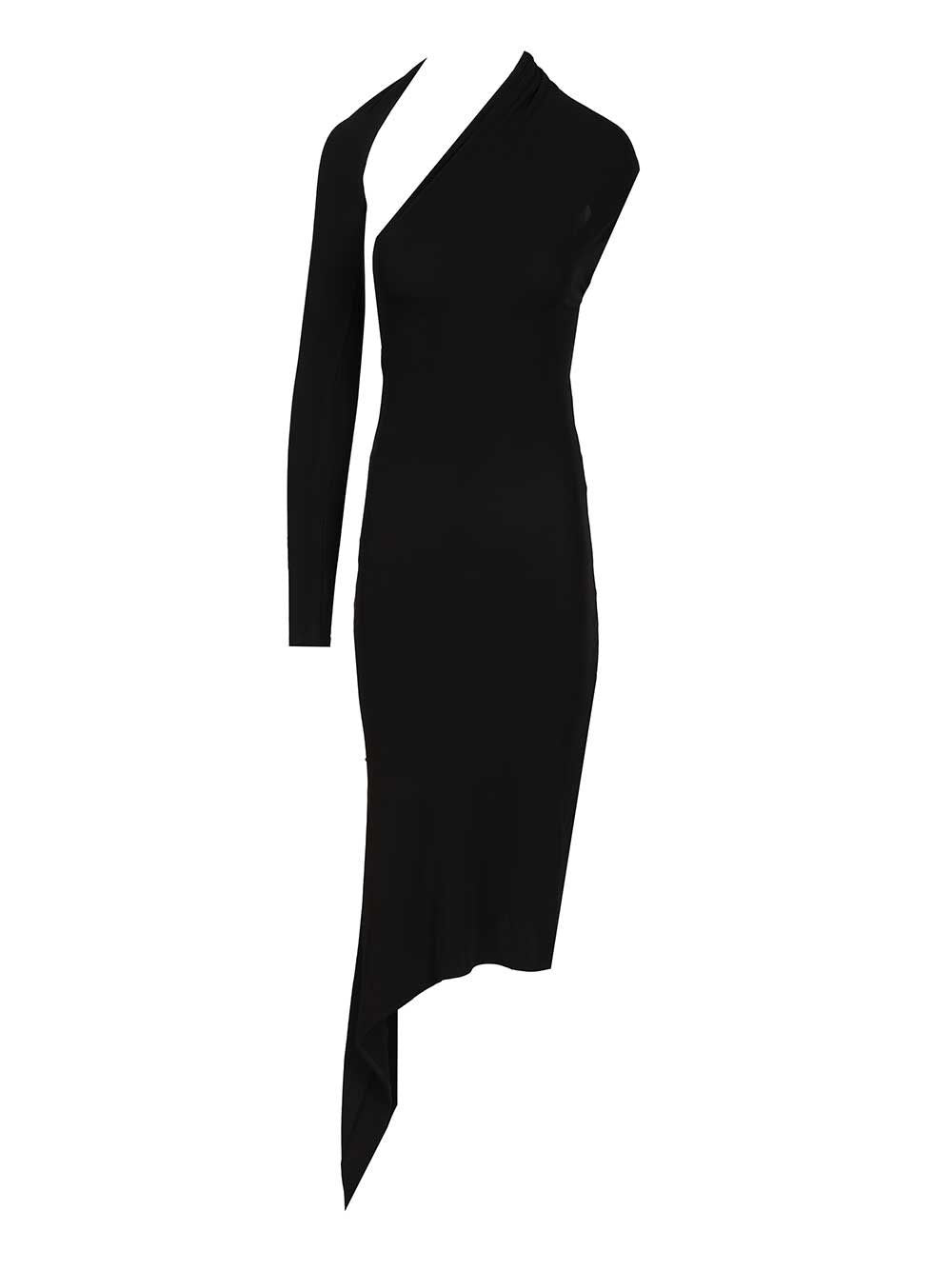 Courreges One-Shoulder Dress - Black