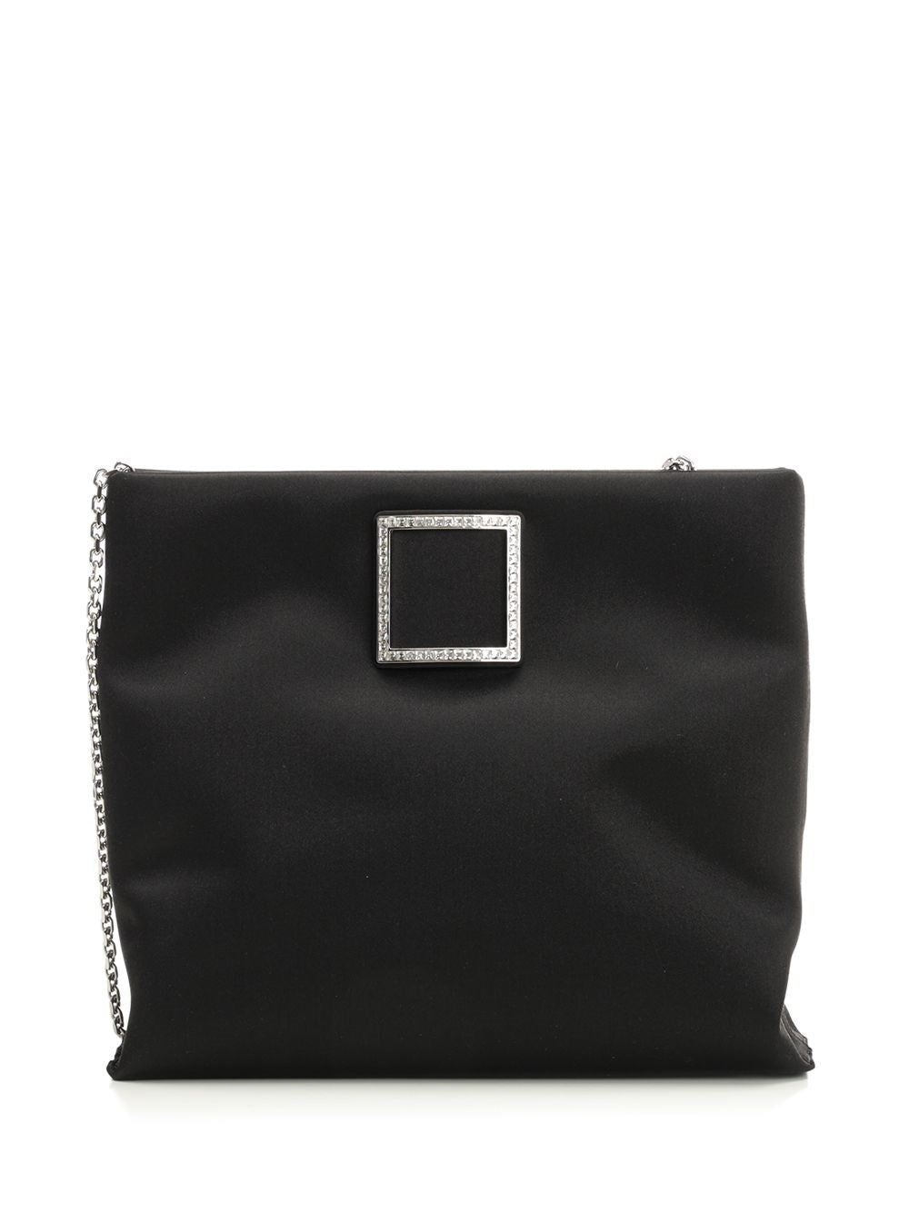Roger Vivier Trompette Satin Bag - Black