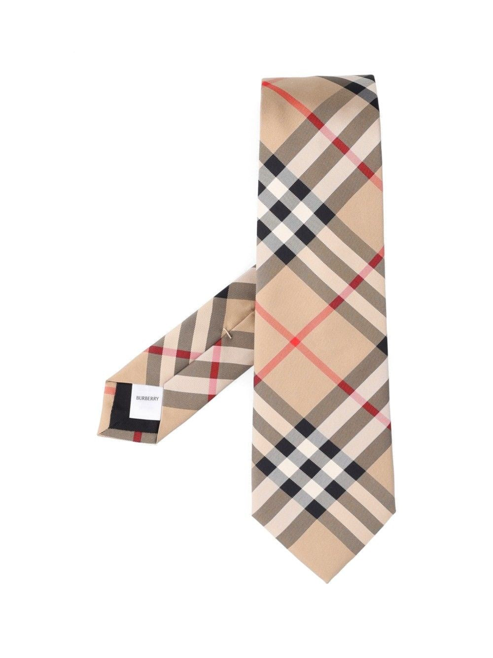 Burberry Check Tie - Beige