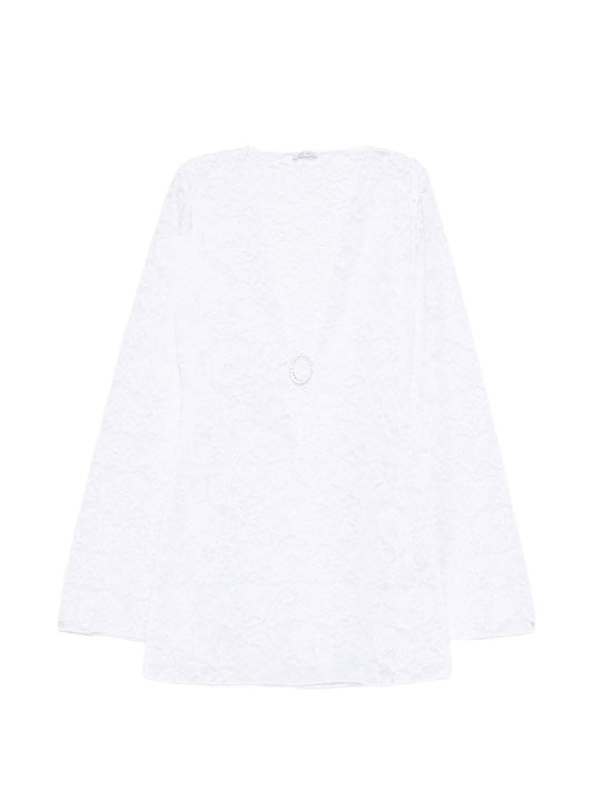 Oseree Lace Caftan - White