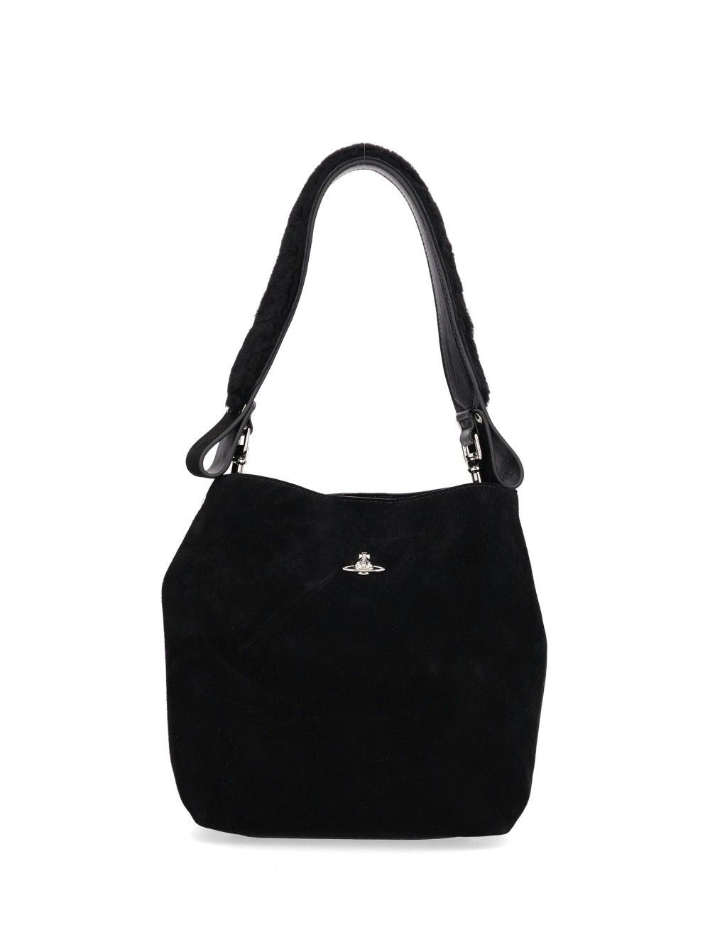 Vivienne Westwood Lottie Small Leather Shoulder Bag - Black
