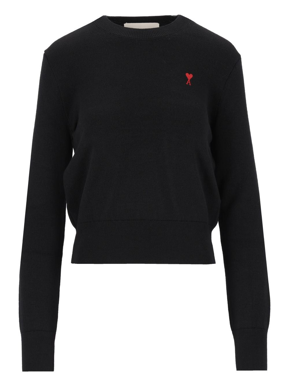 Ami Crew Neck Sweater Ami De Cœur - Blue