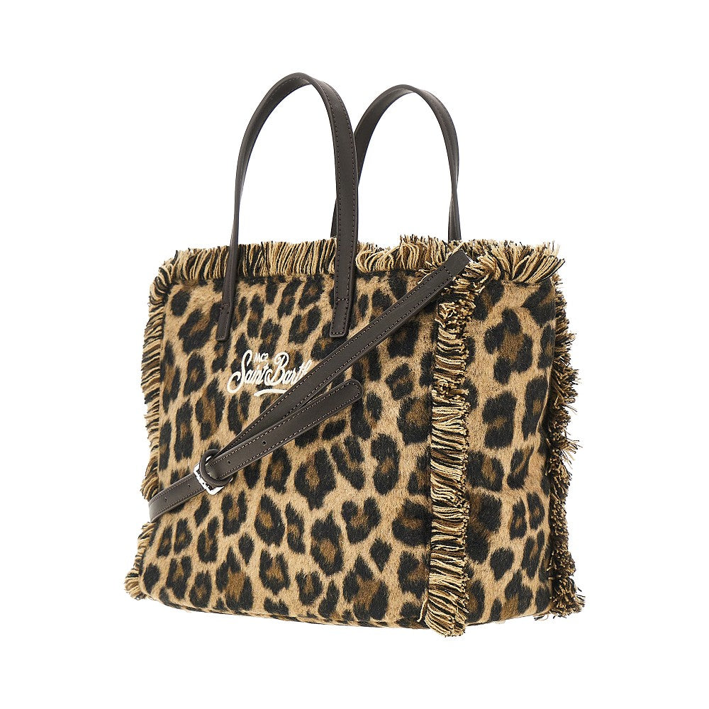 MC2 Saint Barth 'Colette' leopard fabric shopping bag