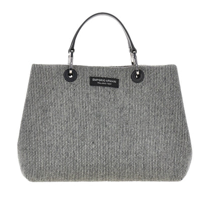 EMPORIO ARMANI Wool-blend medium shopping bag