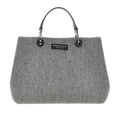 EMPORIO ARMANI Wool-blend medium shopping bag