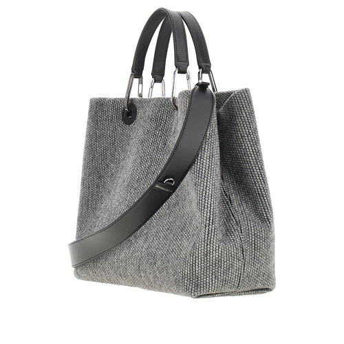 EMPORIO ARMANI Wool-blend medium shopping bag