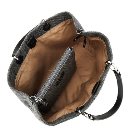 EMPORIO ARMANI Wool-blend medium shopping bag