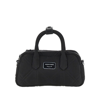 EMPORIO ARMANI Embossed nylon mini bowling bag