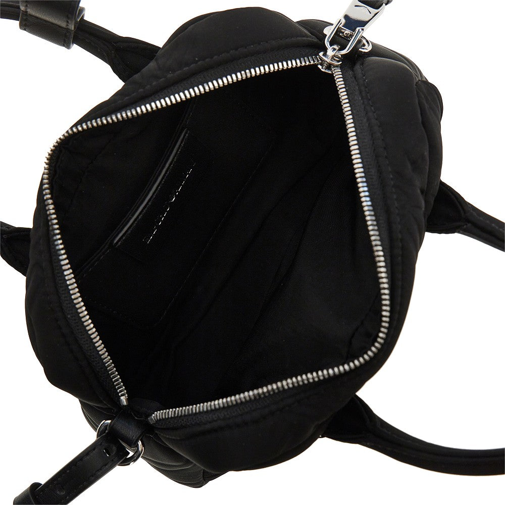 EMPORIO ARMANI Embossed nylon mini bowling bag