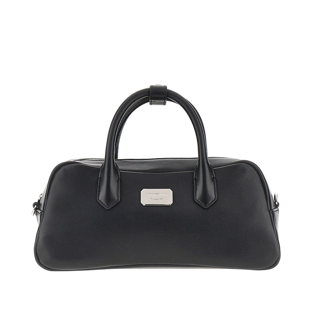 EMPORIO ARMANI Nappa leather medium bowling bag