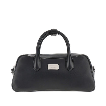 EMPORIO ARMANI Nappa leather medium bowling bag