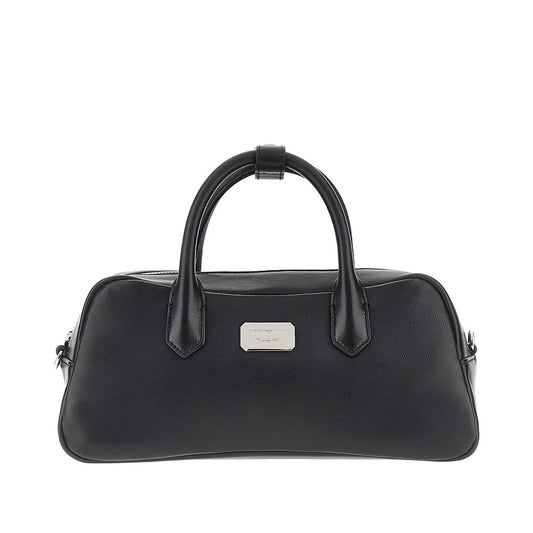 EMPORIO ARMANI Nappa leather medium bowling bag