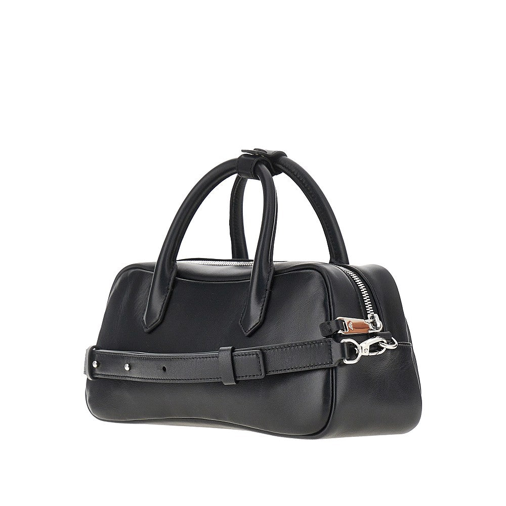 EMPORIO ARMANI Nappa leather medium bowling bag
