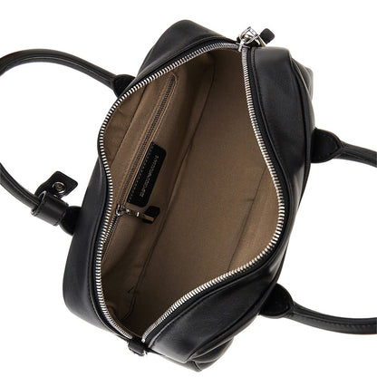 EMPORIO ARMANI Nappa leather medium bowling bag
