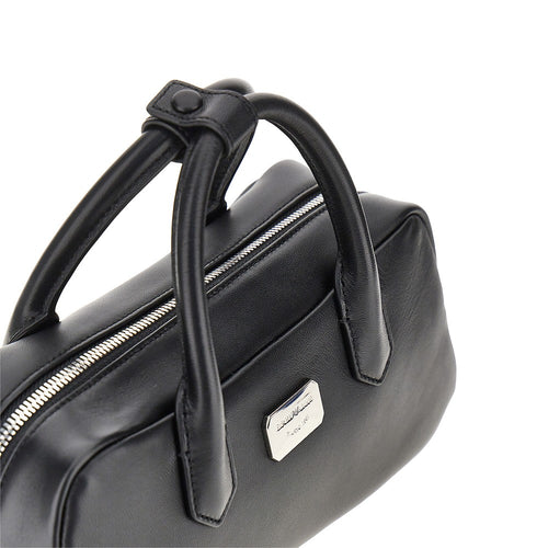 EMPORIO ARMANI Nappa leather medium bowling bag