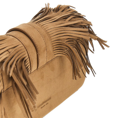 EMPORIO ARMANI Faux suede leather bag with fringes