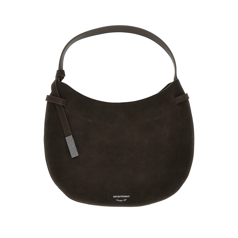 EMPORIO ARMANI Suede leather hobo bag
