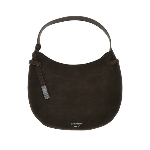 EMPORIO ARMANI Suede leather hobo bag