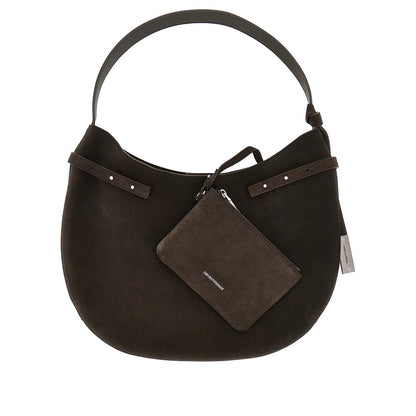 EMPORIO ARMANI Suede leather hobo bag