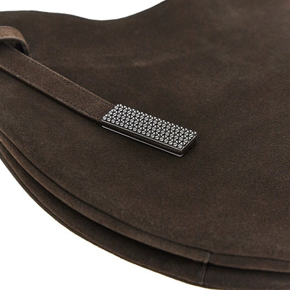 EMPORIO ARMANI Suede leather hobo bag