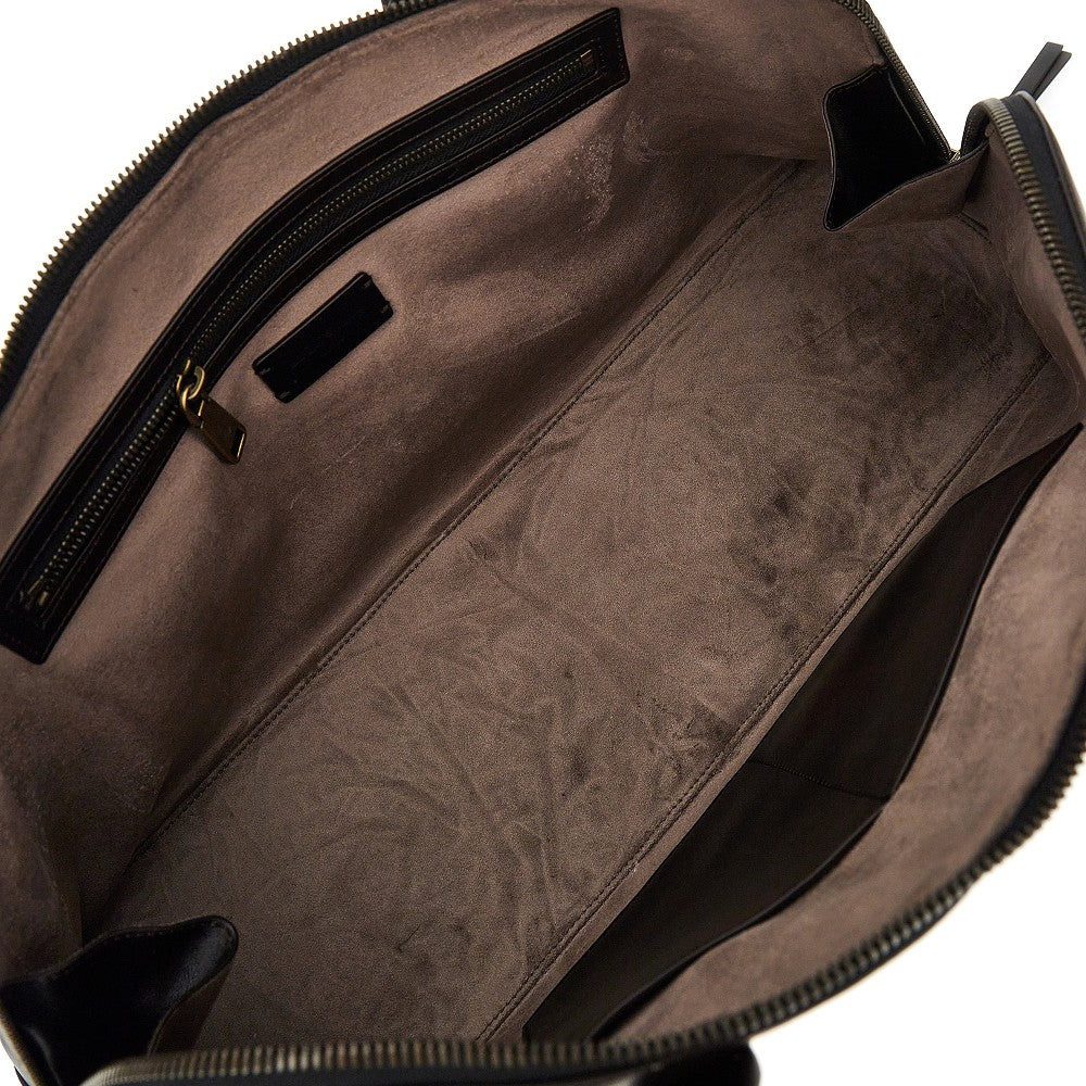 Emporio Armani Old effect leather shoulder bag
