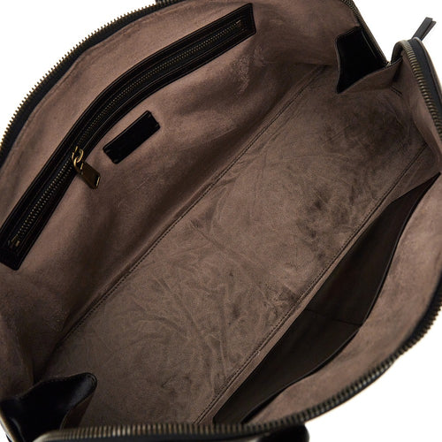 Emporio Armani Old effect leather shoulder bag