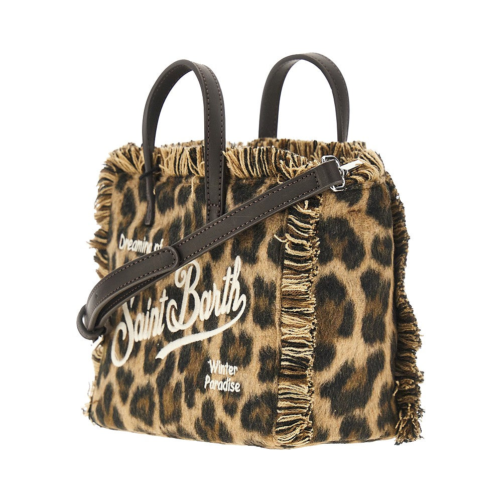 MC2 Saint Barth 'Vanity Mini' leopard felt bag