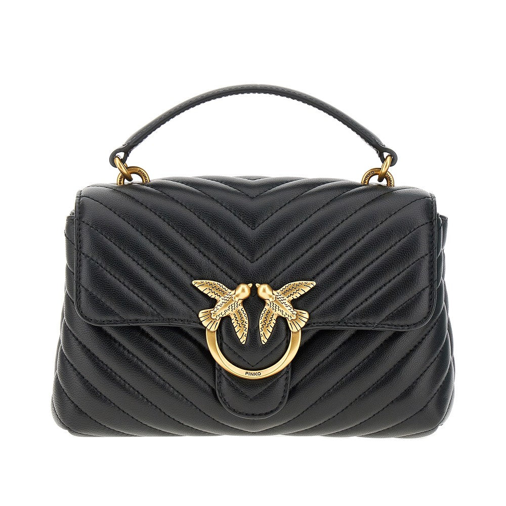 PINKO Chevron nappa leather mini Love Lady Puff bag