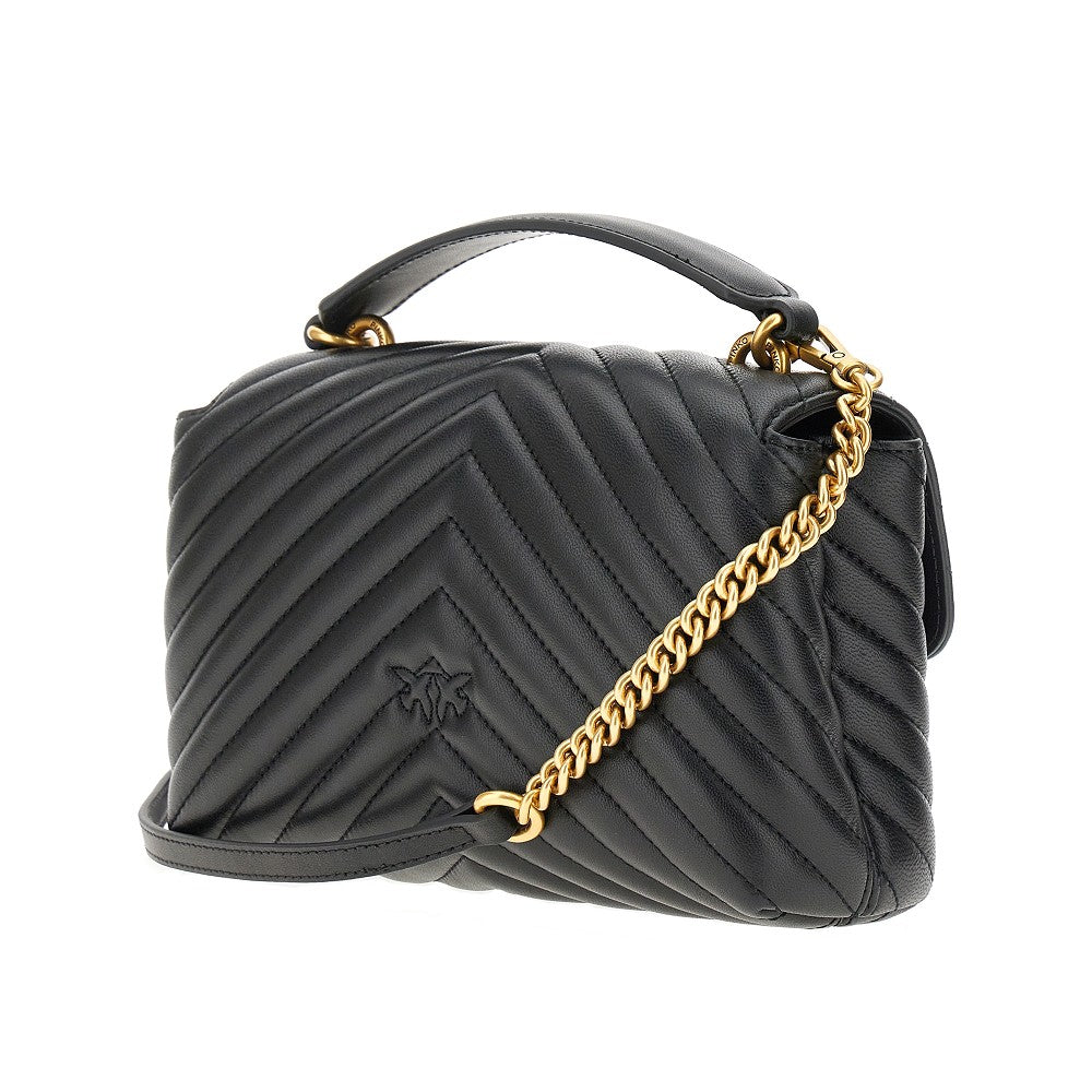 PINKO Chevron nappa leather mini Love Lady Puff bag