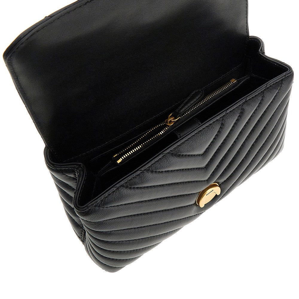 PINKO Chevron nappa leather mini Love Lady Puff bag
