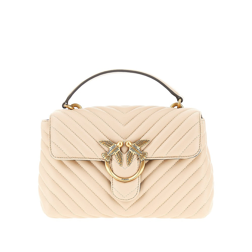 PINKO Chevron nappa leather mini Love Lady Puff bag