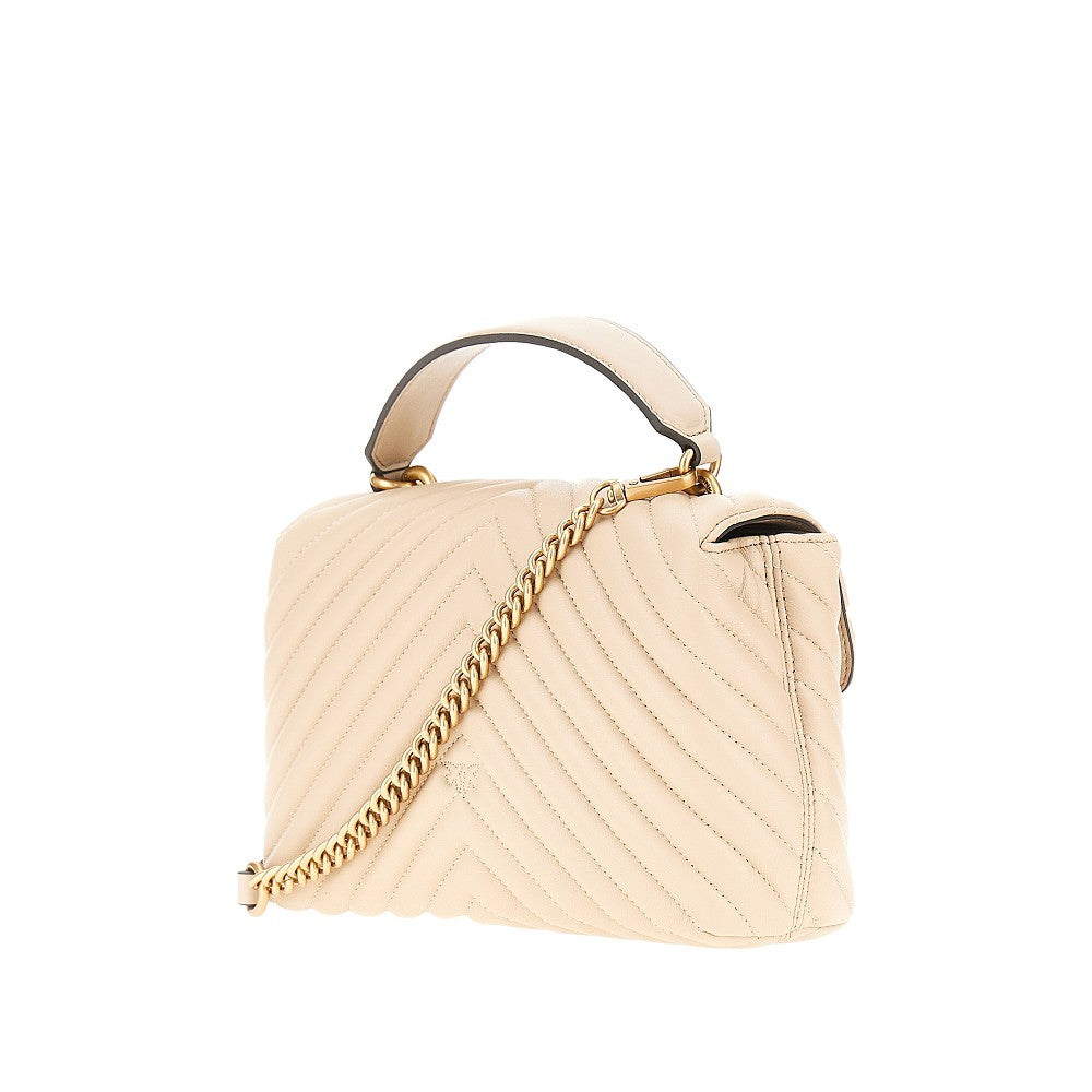PINKO Chevron nappa leather mini Love Lady Puff bag