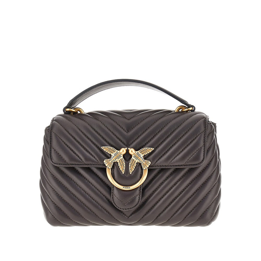 PINKO Chevron nappa leather mini Love Lady Puff bag